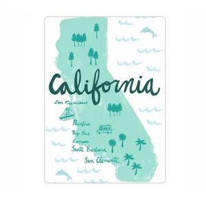 California Map Magnet 